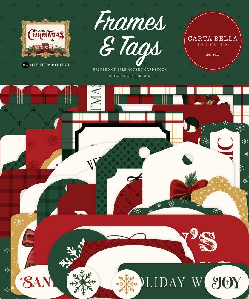 Carta Bella Classic Christmas Frames & Tags (CBCC519025) Carta Bella Classic Christmas Frames & Tags (CBCC519025)