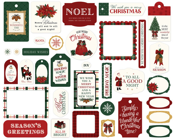 Carta Bella Classic Christmas Frames & Tags (CBCC519025) Carta Bella Classic Christmas Frames & Tags (CBCC519025)