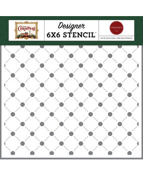Carta Bella Classic Christmas Designer Stencil Holiday Lattice (CBCC519034)