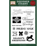 Carta Bella Classic Christmas Designer Stamp Set Warmest Holiday Greetings (CBCC519043)