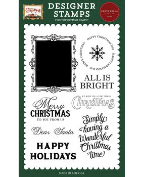 Carta Bella Classic Christmas Designer Stamp Set Vintage Frame (CBCC519042)