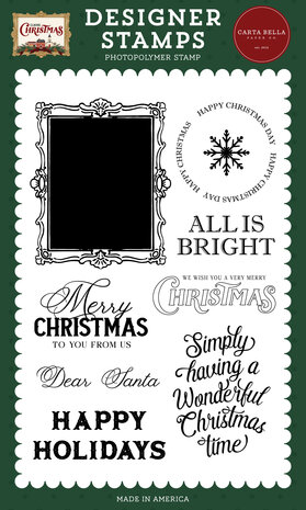 Carta Bella Classic Christmas Designer Stamp Set Vintage Frame (CBCC519042)