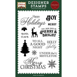 Carta Bella Classic Christmas Designer Stamp Set Christmas Sentiments (CBCC519044)