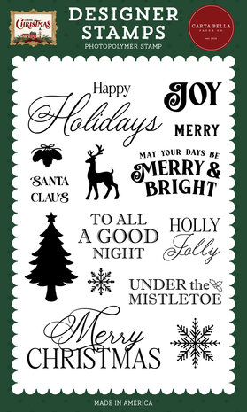 Carta Bella Classic Christmas Designer Stamp Set Christmas Sentiments (CBCC519044) Carta Bella Classic Christmas Designer Stamp Set Christmas Sentiments (CBCC519044)