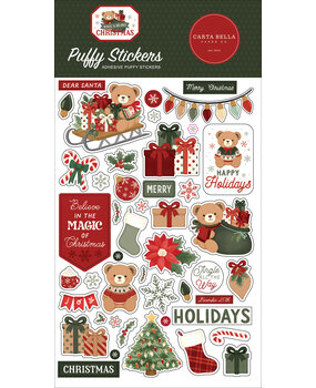 Carta Bella Have A Beary Christmas Puffy Stickers (CBBC518066)