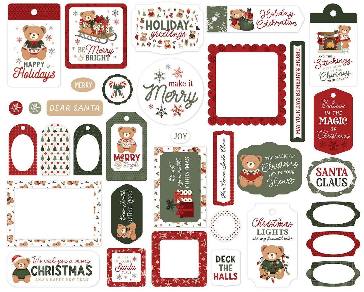 Carta Bella Have A Beary Christmas Frames & Tags (CBBC518025) Carta Bella Have A Beary Christmas Frames & Tags (CBBC518025)