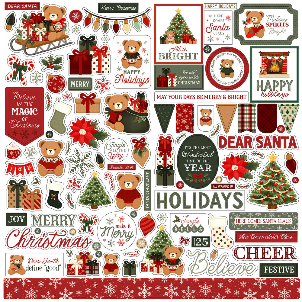 Carta Bella Have A Beary Christmas Element Sticker (CBBC518014)