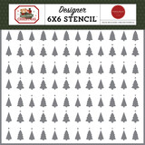Carta Bella Have A Beary Christmas Designer Stencil Trim The Trees (CBBC518033)