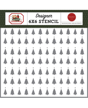 Carta Bella Have A Beary Christmas Designer Stencil Trim The Trees (CBBC518033)