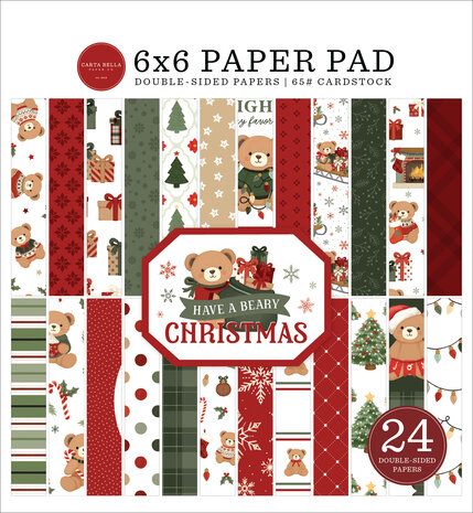 Carta Bella Have A Beary Christmas 6x6 Inch Paper Pad (CBBC518023) Carta Bella Have A Beary Christmas 6x6 Inch Paper Pad (CBBC518023)