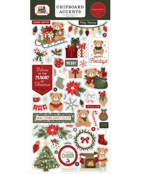 Carta Bella Have A Beary Christmas 6x13 Inch Chipboard Accents (CBBC518021)