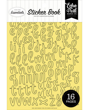 Echo Park Essentials Yellow Alpha Sticker Book (YE530029)