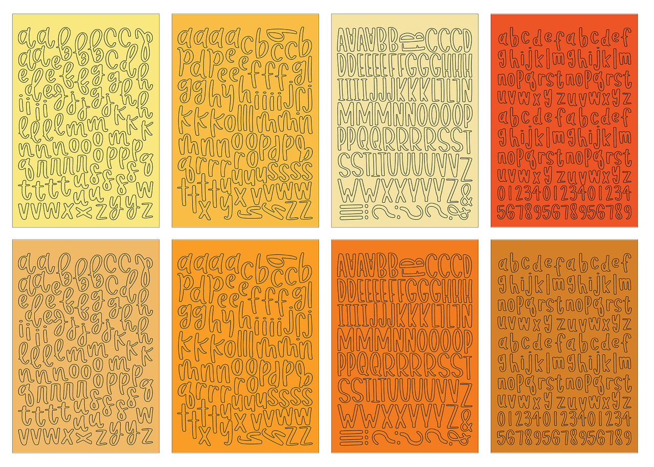 Echo Park Essentials Yellow Alpha Sticker Book (YE530029)