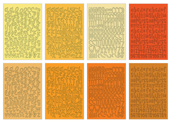 Echo Park Essentials Yellow Alpha Sticker Book (YE530029)
