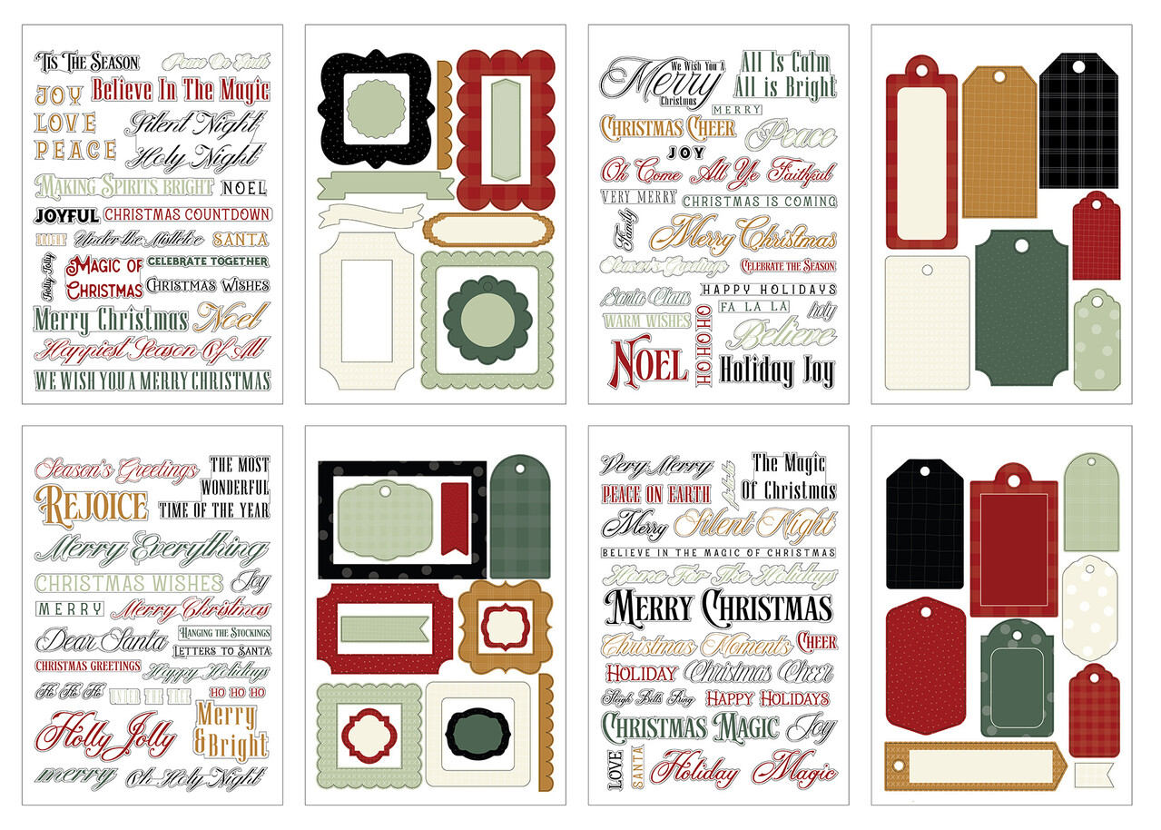 Echo Park Essentials Vintage Christmas Phrases Sticker Book (VCP531029)