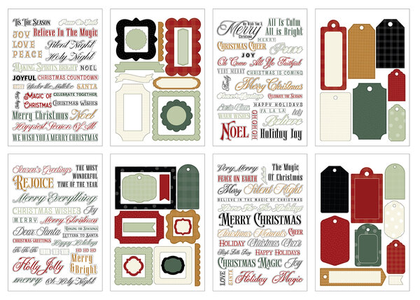 Echo Park Essentials Vintage Christmas Phrases Sticker Book (VCP531029)