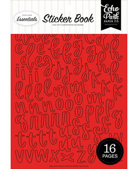 Echo Park Essentials Red Alpha Sticker Book (RE529029)