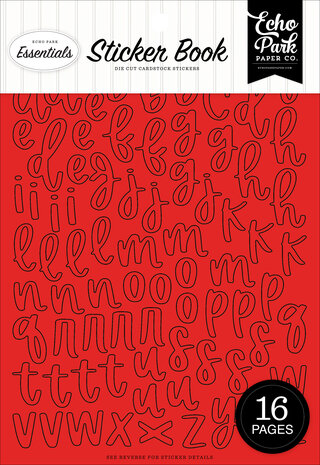 Echo Park Essentials Red Alpha Sticker Book (RE529029)