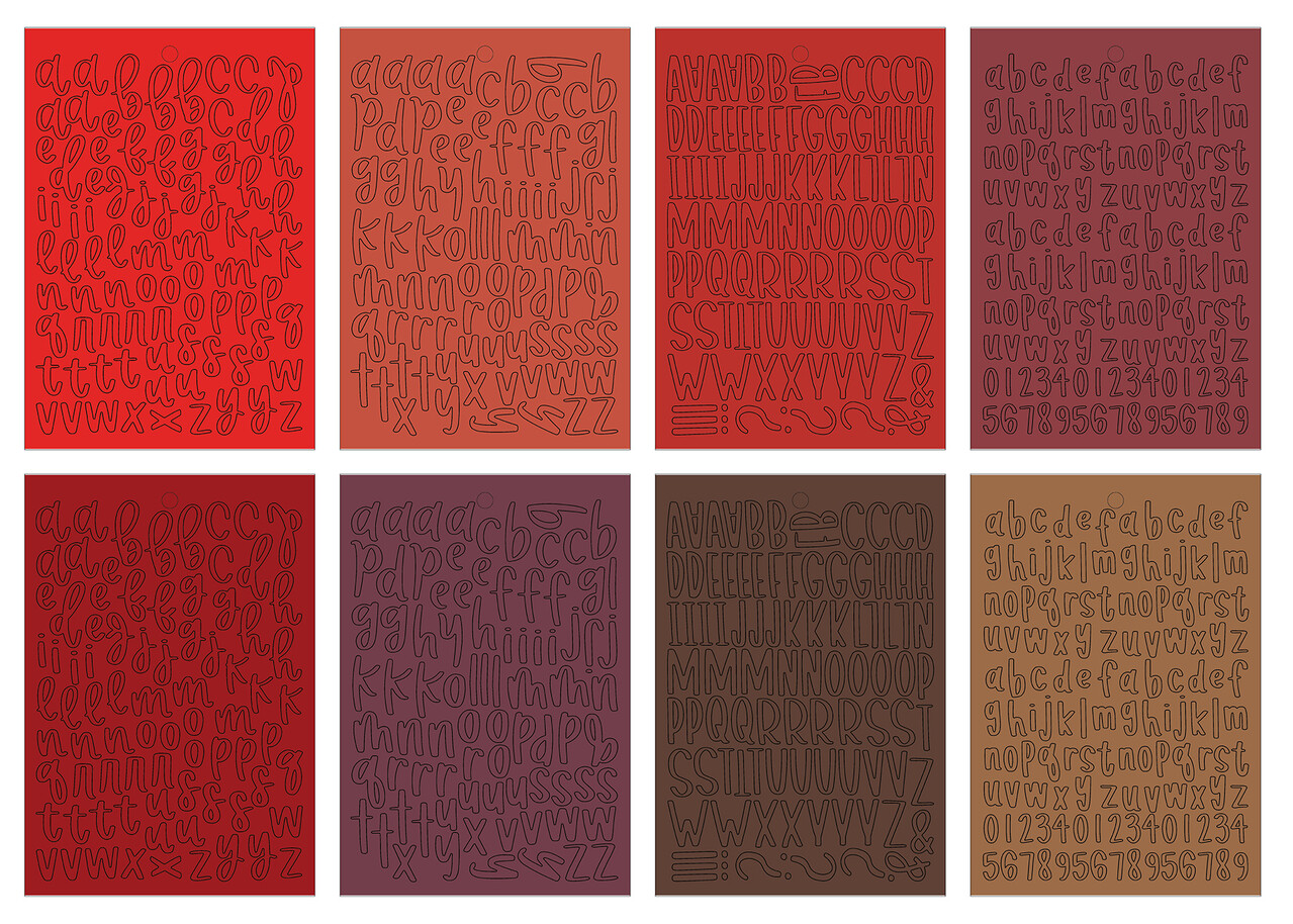 Echo Park Essentials Red Alpha Sticker Book (RE529029)