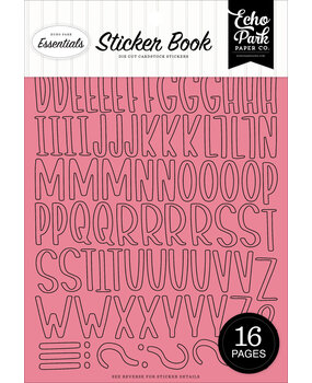 Echo Park Essentials Pink Alpha Sticker Book (PE528029)