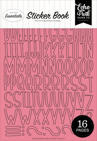 Echo Park Essentials Pink Alpha Sticker Book (PE528029)
