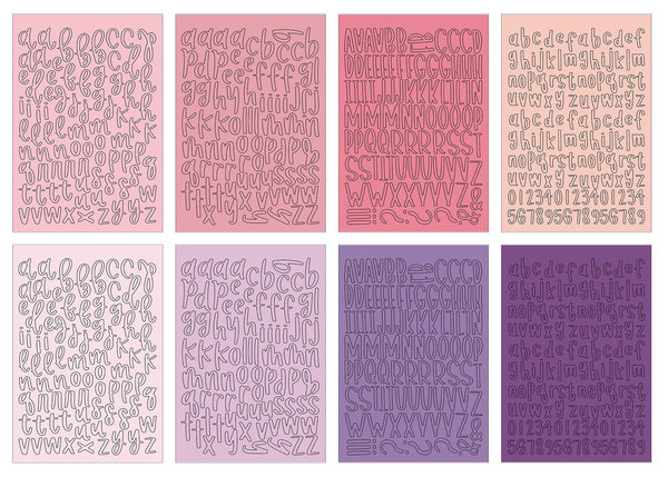 Echo Park Essentials Pink Alpha Sticker Book (PE528029)