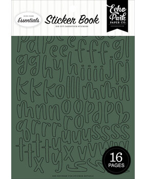 Echo Park Essentials Green Alpha Sticker Book (GE527029)