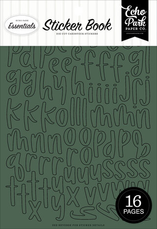 Echo Park Essentials Green Alpha Sticker Book (GE527029)