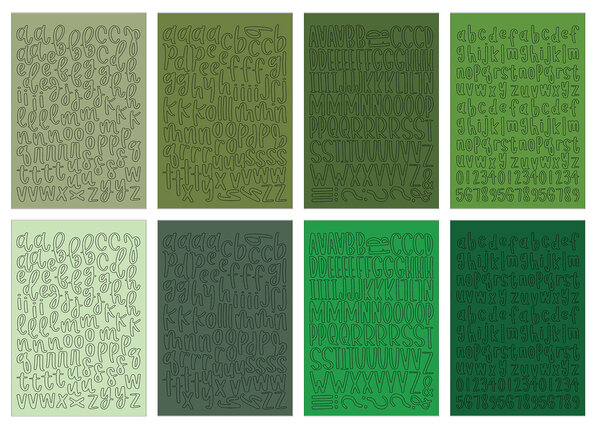 Echo Park Essentials Green Alpha Sticker Book (GE527029)
