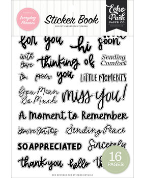 Echo Park Essentials Everyday Phrases Sticker Book (EP534029)