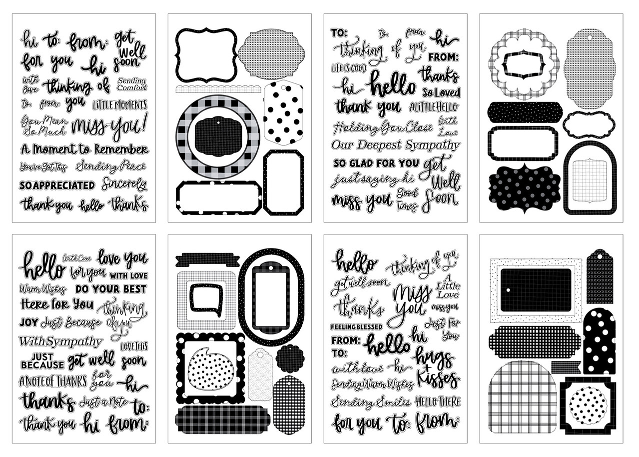 Echo Park Essentials Everyday Phrases Sticker Book (EP534029)