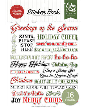 Echo Park Essentials Christmas Phrases Sticker Book (CP532029)