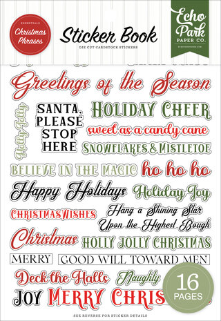 Echo Park Essentials Christmas Phrases Sticker Book (CP532029)