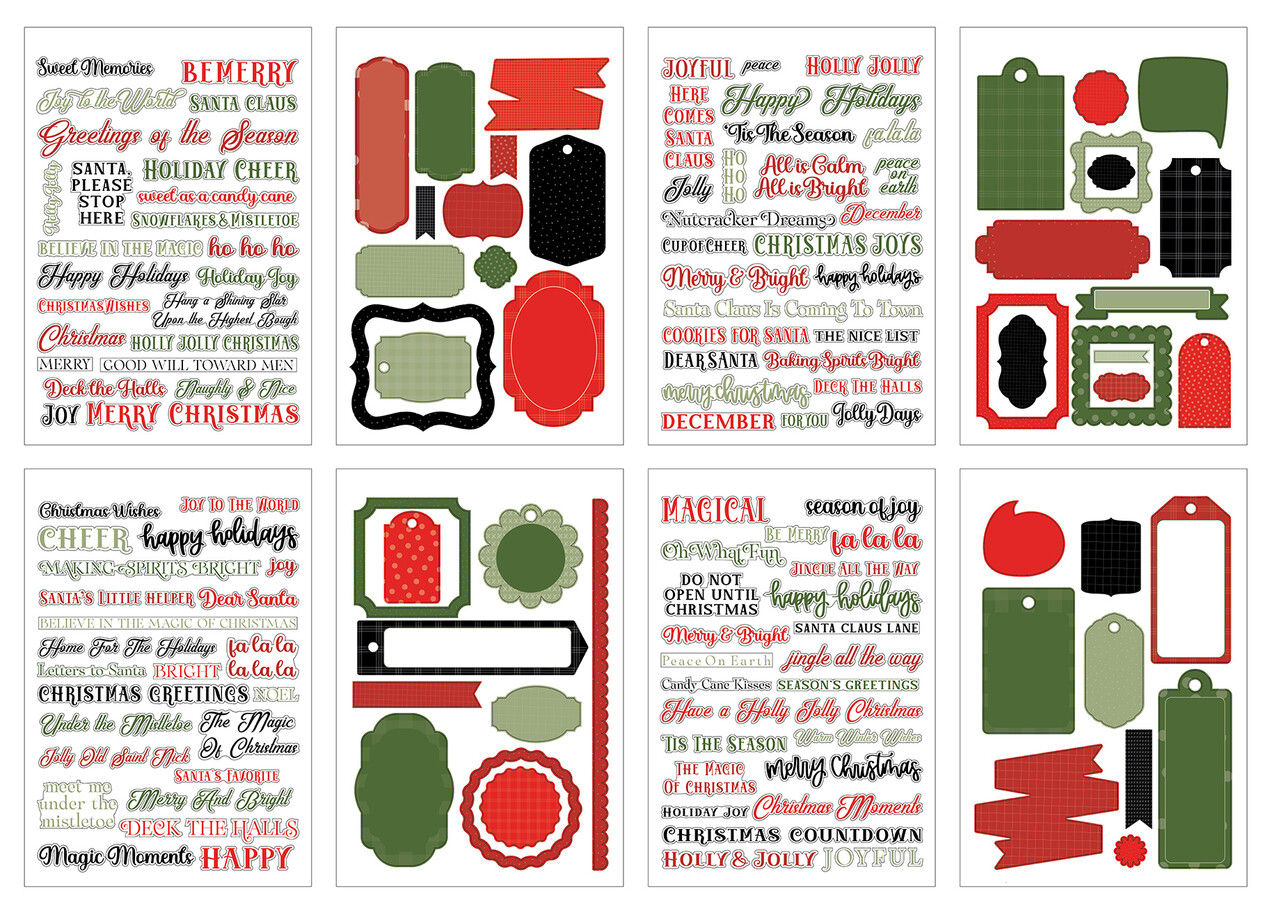 Echo Park Essentials Christmas Phrases Sticker Book (CP532029)
