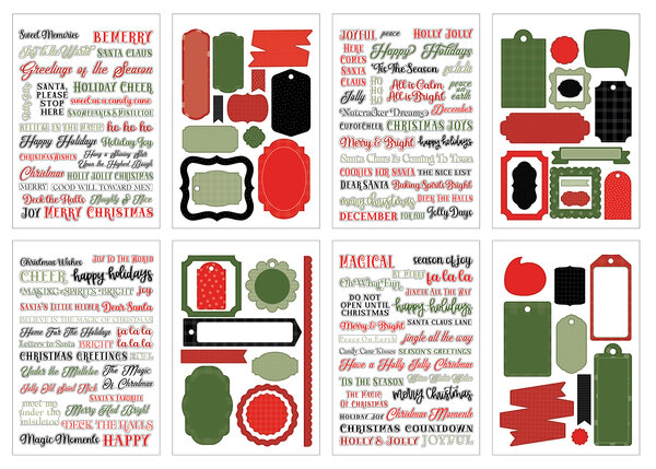 Echo Park Essentials Christmas Phrases Sticker Book (CP532029)