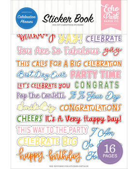 Echo Park Essentials Celebration Phrases Sticker Book (CEP533029)