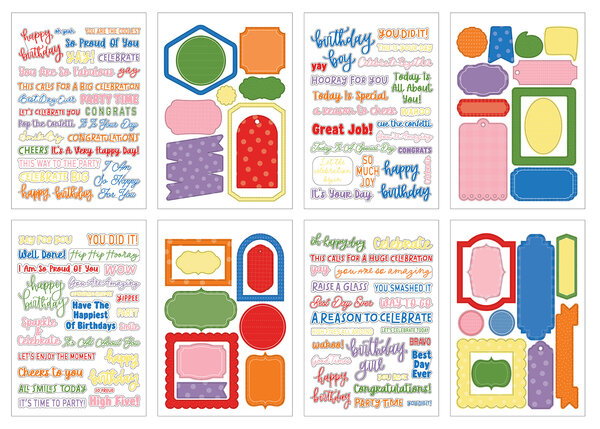Echo Park Essentials Celebration Phrases Sticker Book (CEP533029)