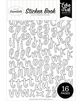 Echo Park Essentials Blue Alpha Sticker Book (BLE526029)