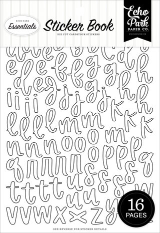 Echo Park Essentials Blue Alpha Sticker Book (BLE526029)