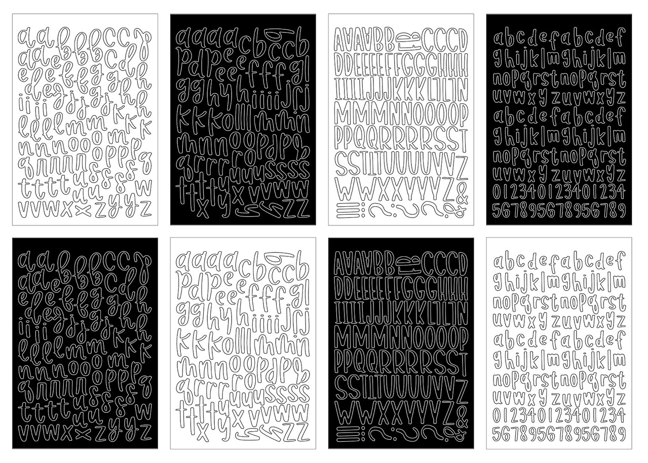 Echo Park Essentials Blue Alpha Sticker Book (BLE526029)