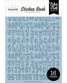 Echo Park Essentials Black And White Alpha Sticker Book (BWE525029)
