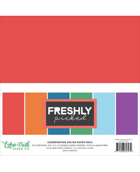 Echo Park Freshly Picked 12x12 Inch Coordination Solids Paper Pack (FP510015)