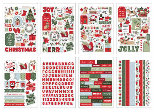 Echo Park Here Comes Santa Paws Sticker Book (HCSP517029)