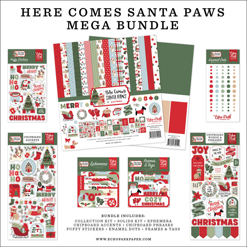 Echo Park Here Comes Santa Paws Mega Bundle (HCSP517050)