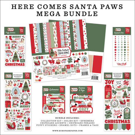 Echo Park Here Comes Santa Paws Mega Bundle (HCSP517050)