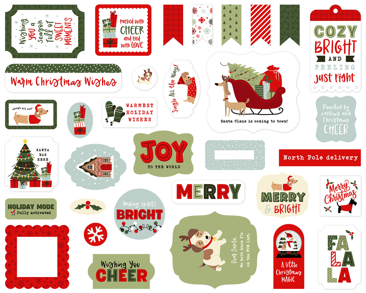 Echo Park Here Comes Santa Paws Ephemera (HCSP517024) Echo Park Here Comes Santa Paws Ephemera (HCSP517024)