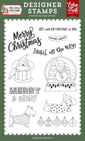 Echo Park Here Comes Santa Paws Designer Stamp Set Puppy Present (HCSP517043) Echo Park Here Comes Santa Paws Designer Stamp Set Puppy Present (HCSP517043)
