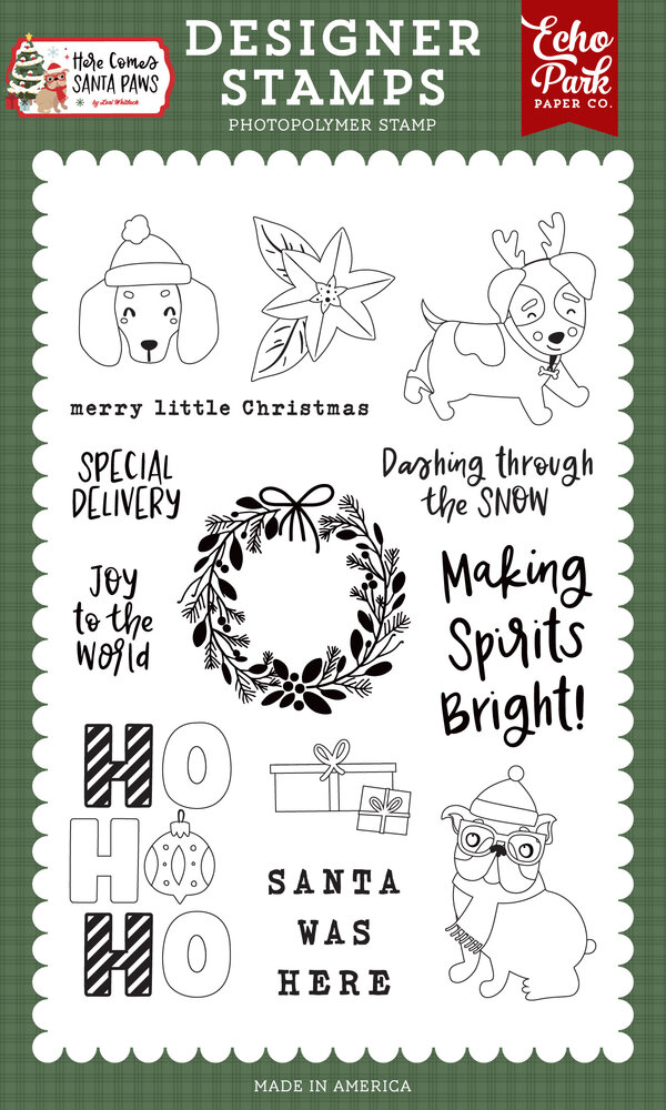 Echo Park Here Comes Santa Paws Designer Stamp Set Merry Little Christmas (HCSP517044) Echo Park Here Comes Santa Paws Designer Stamp Set Merry Little Christmas (HCSP517044)