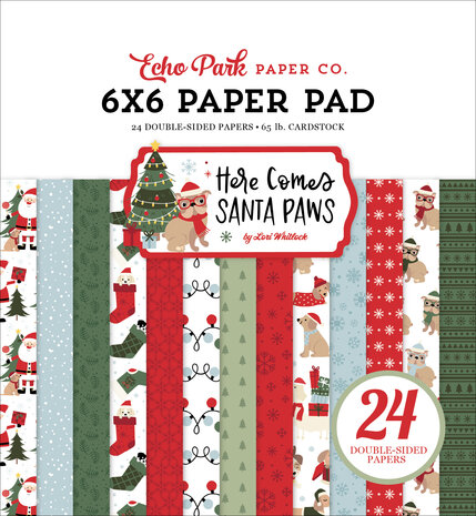Echo Park Here Comes Santa Paws 6x6 Inch Paper Pad (HCSP517023) Echo Park Here Comes Santa Paws 6x6 Inch Paper Pad (HCSP517023)