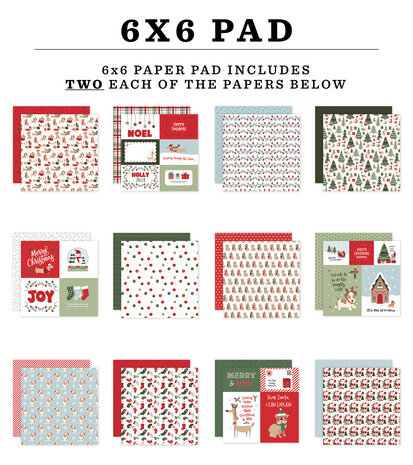 Echo Park Here Comes Santa Paws 6x6 Inch Paper Pad (HCSP517023) Echo Park Here Comes Santa Paws 6x6 Inch Paper Pad (HCSP517023)
